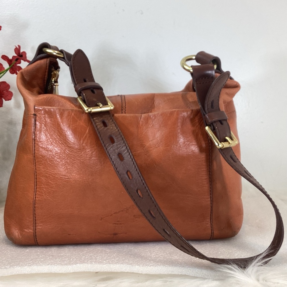 ORIGINAL HOBO VINTAGE LEATHER HANDBAG CAMEL BROWN BOHO VIBE
